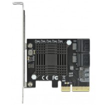 PCIe 5P SATA x4 LP, interface card - PCIe 5P SATA x4 LP — Buy in Cyprus with Fast Delivery