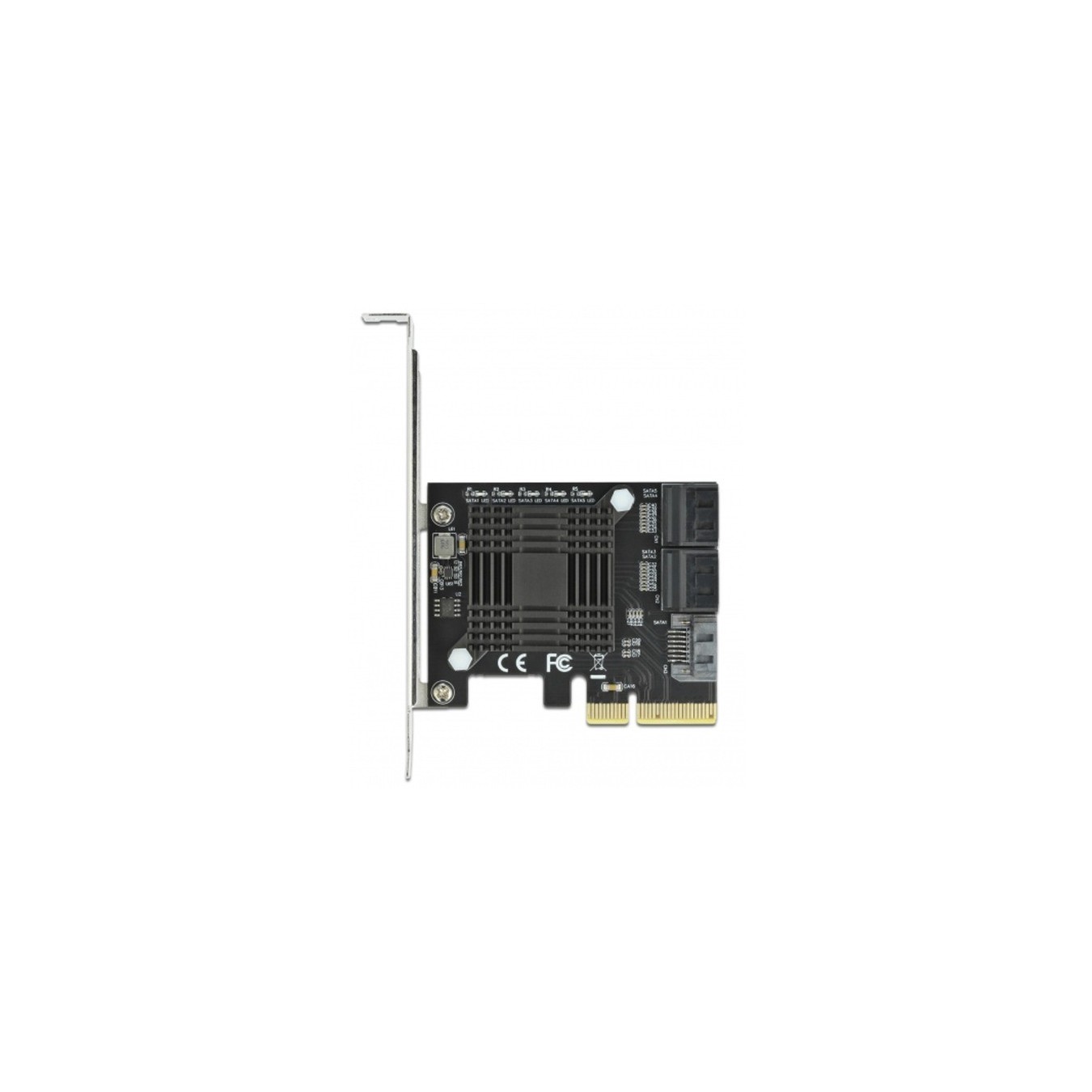 PCIe 5P SATA x4 LP, interface card - PCIe 5P SATA x4 LP — Buy in Cyprus with Fast Delivery