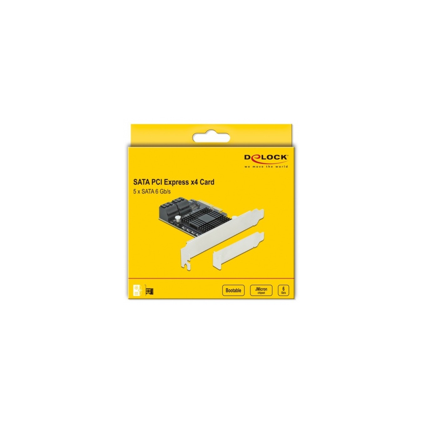 PCIe 5P SATA x4 LP, interface card - PCIe 5P SATA x4 LP — Buy in Cyprus with Fast Delivery