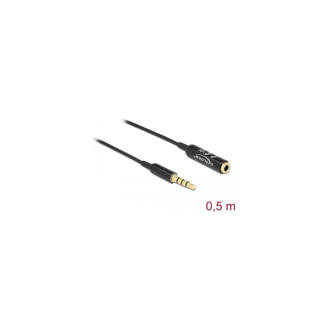 Audio extension cable 3.5mm 4Pin male to 3.5mm 4Pin female - Ultra Slim — Buy in Cyprus with Fast Delivery