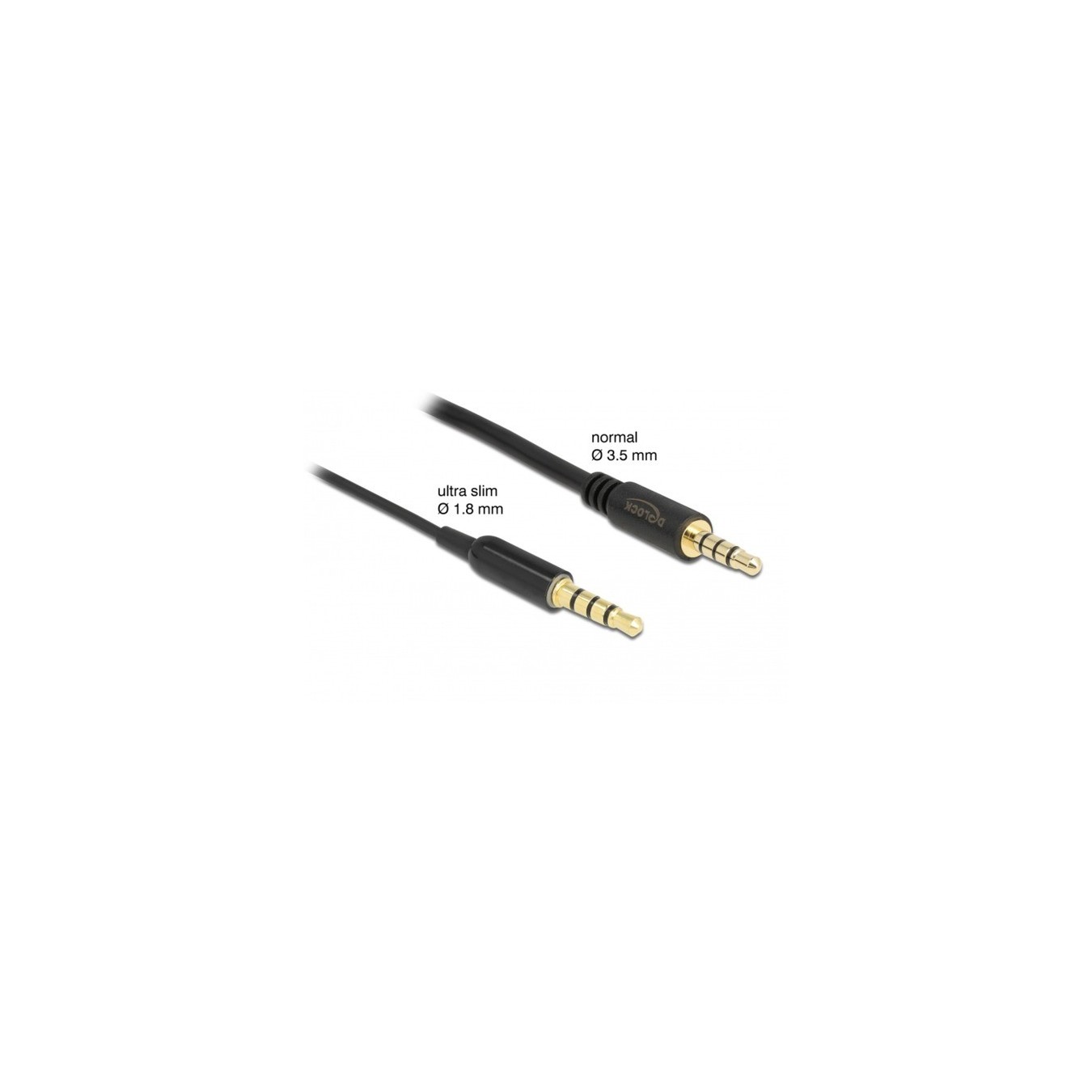 Audio extension cable 3.5mm 4Pin male to 3.5mm 4Pin female - Ultra Slim — Buy in Cyprus with Fast Delivery
