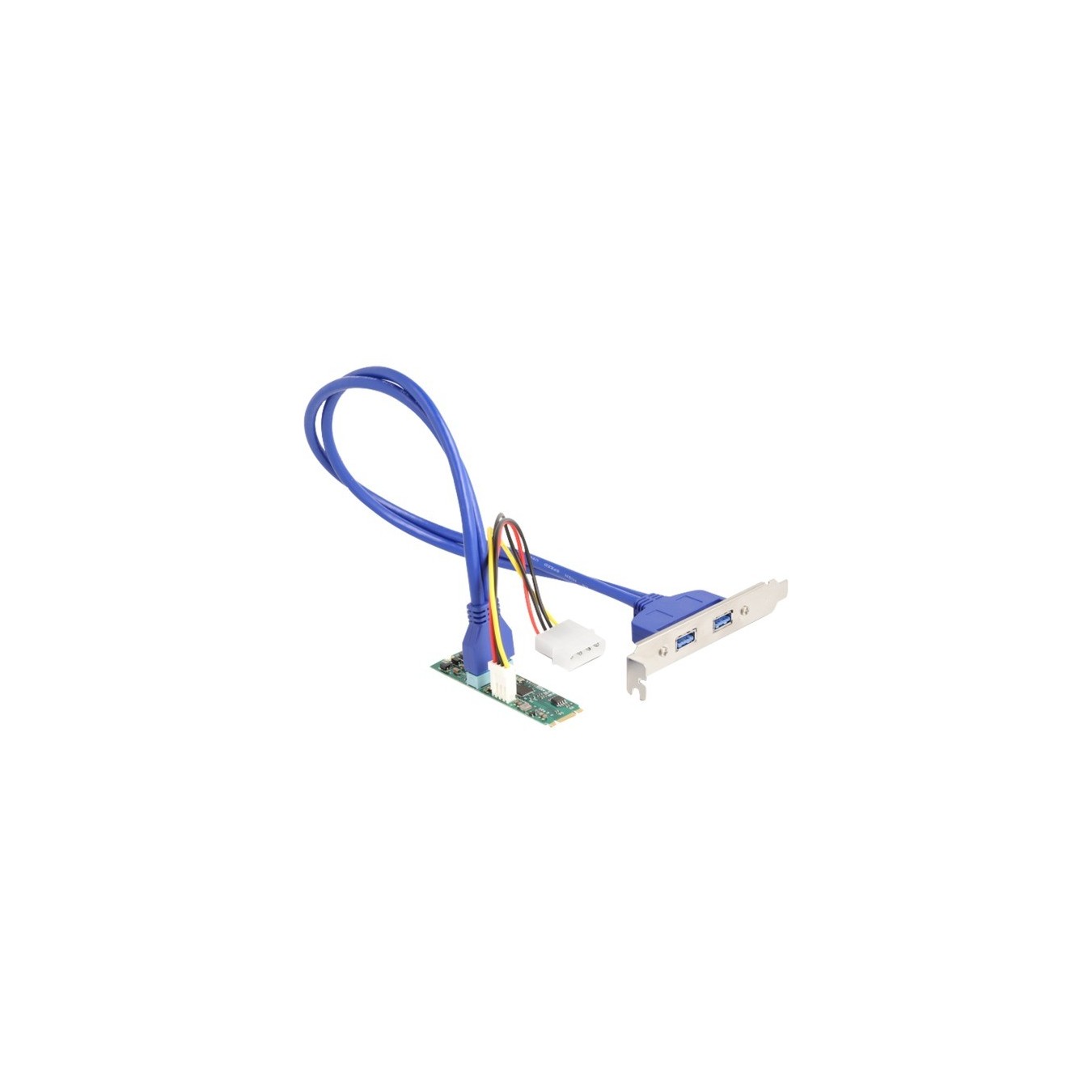 Converter M.2 Key B+M connector to 2 x USB 5 Gbps Type-A - interface extension — Buy in Cyprus with Fast Delivery
