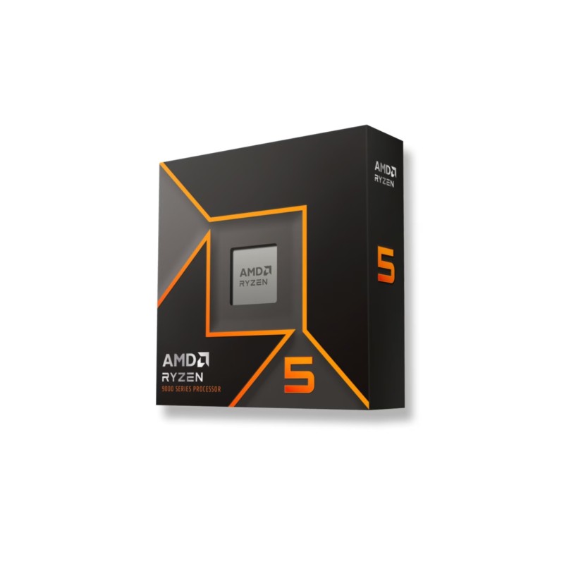 AMD Ryzen 5 9600X - AM5 Socket - 6 Cores/12 Threads, 3.9 GHz Base, 5.4 GHz Boost, 65W TDP, Zen 5, No Cooler (Boxed)