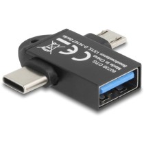 USB 3.2 Gen 1 Adapter 2-in-1, USB-A socket to USB-C + Micro-USB B, OTG — Buy in Cyprus with Fast Delivery
