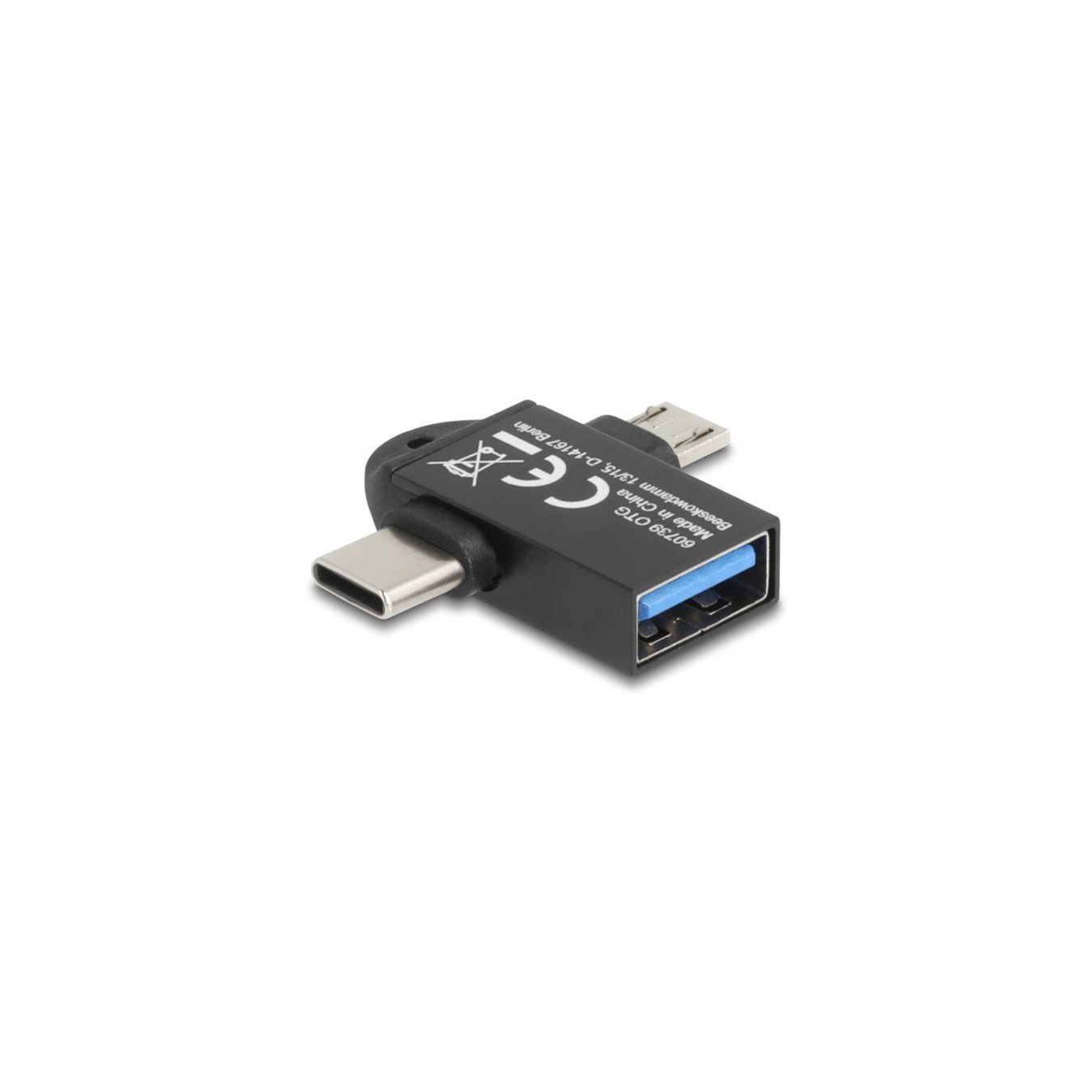 USB 3.2 Gen 1 Adapter 2-in-1, USB-A socket to USB-C + Micro-USB B, OTG — Buy in Cyprus with Fast Delivery
