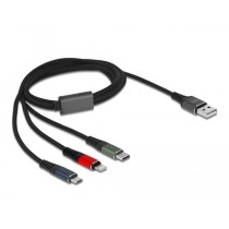 USB Charging Cable - USB-A Plug to USB-C + Micro USB + Lightning Plug — Buy in Cyprus with Fast Delivery