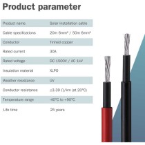 Solar Cable Installation - Ø 6mm2 PV 1,500 Volt — Buy in Cyprus with Fast Delivery