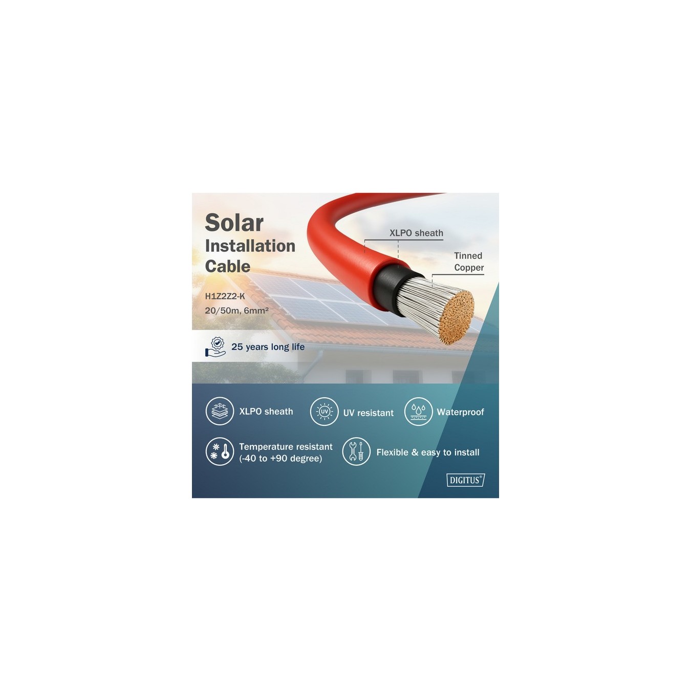 Solar Cable Installation - Ø 6mm2 PV 1,500 Volt — Buy in Cyprus with Fast Delivery