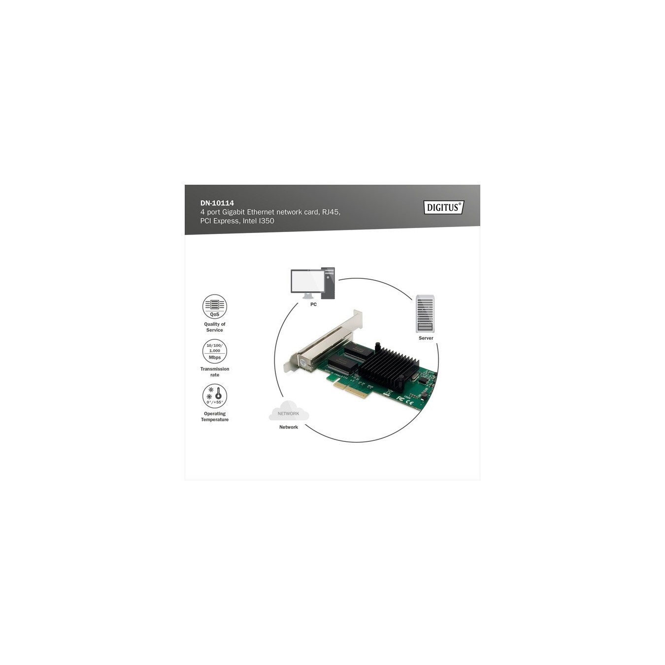 LAN-Adapter - 4-Port Gigabit Ethernet — Buy in Cyprus with Fast Delivery