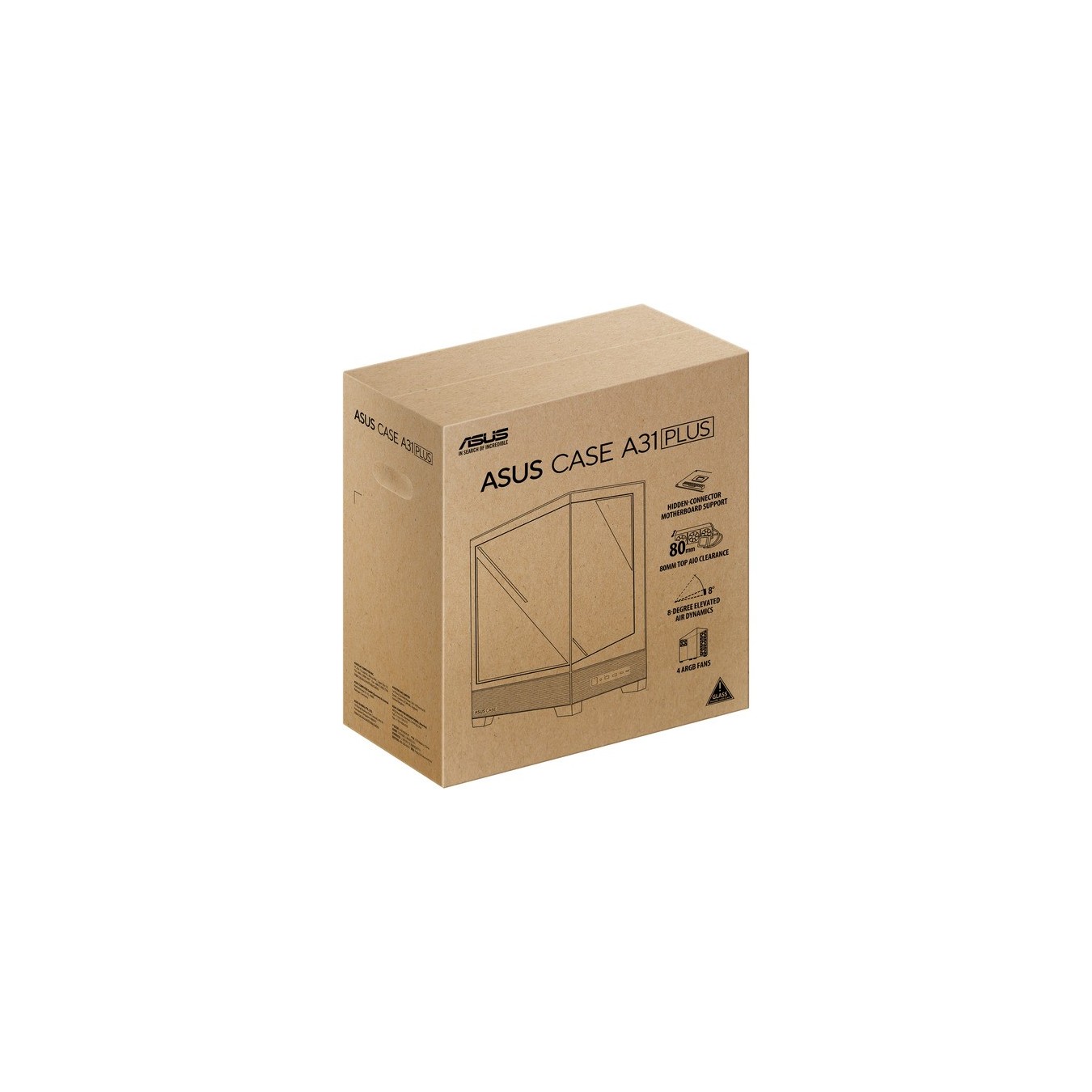 ASUS Tower Case - A31 PLUS TG ARGB - Tower case — Buy in Cyprus with Fast Delivery