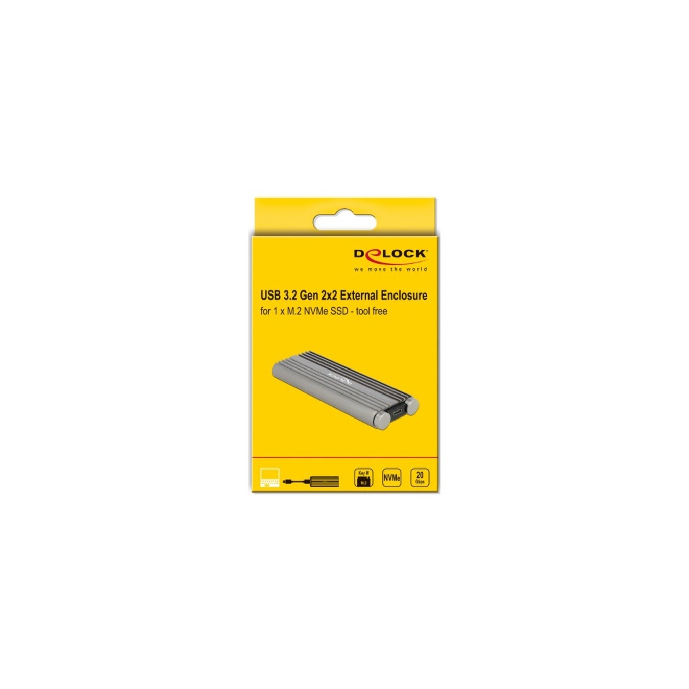 External enclosure - M.2 PCIe with USB 3.2 Gen 2x2 USB-C - drive enclosure — Buy in Cyprus with Fast Delivery