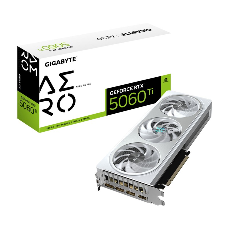 Buy GIGABYTE GeForce RTX 5060 Ti Aero OC - 16GB GDDR7, 2647 MHz Boost, PCIe 5.0 in Cyprus, Nicosia, Limassol, Larnaka, Pafos