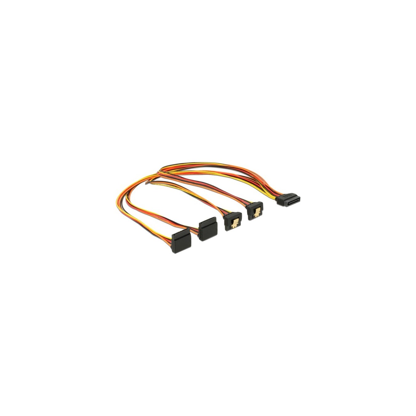 SATA Power Cable - 15Pin to 2x bottom + 2x top, angled — Buy in Cyprus with Fast Delivery