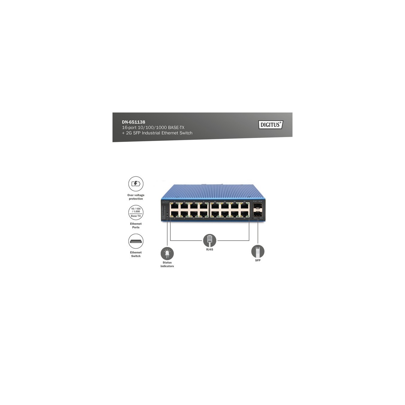 Network Switch - 16 port Gigabit Ethernet network, switch — Buy in Cyprus with Fast Delivery
