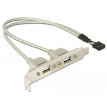 USB 2.0 slot cover - 10-pin header to 2x USB-A socket — Buy in Cyprus with Fast Delivery