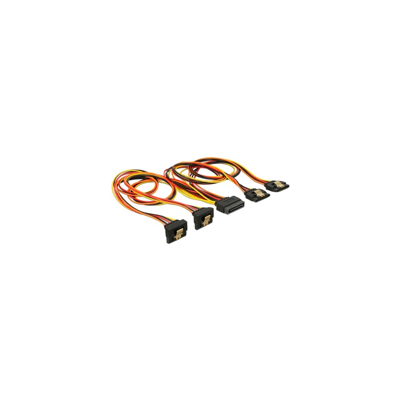 SATA 15Pin to 2x angled (bottom) + 2x straight, cable — Buy in Cyprus with Fast Delivery