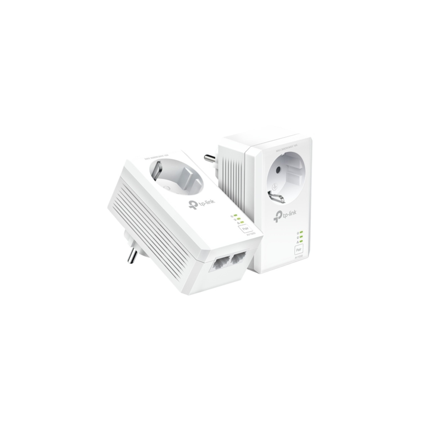 TP-Link Powerline Adapter Kit - TL-PA7027P KIT - AV1000 HomePlug AV2, 2x Gigabit Ports, Passthrough Socket