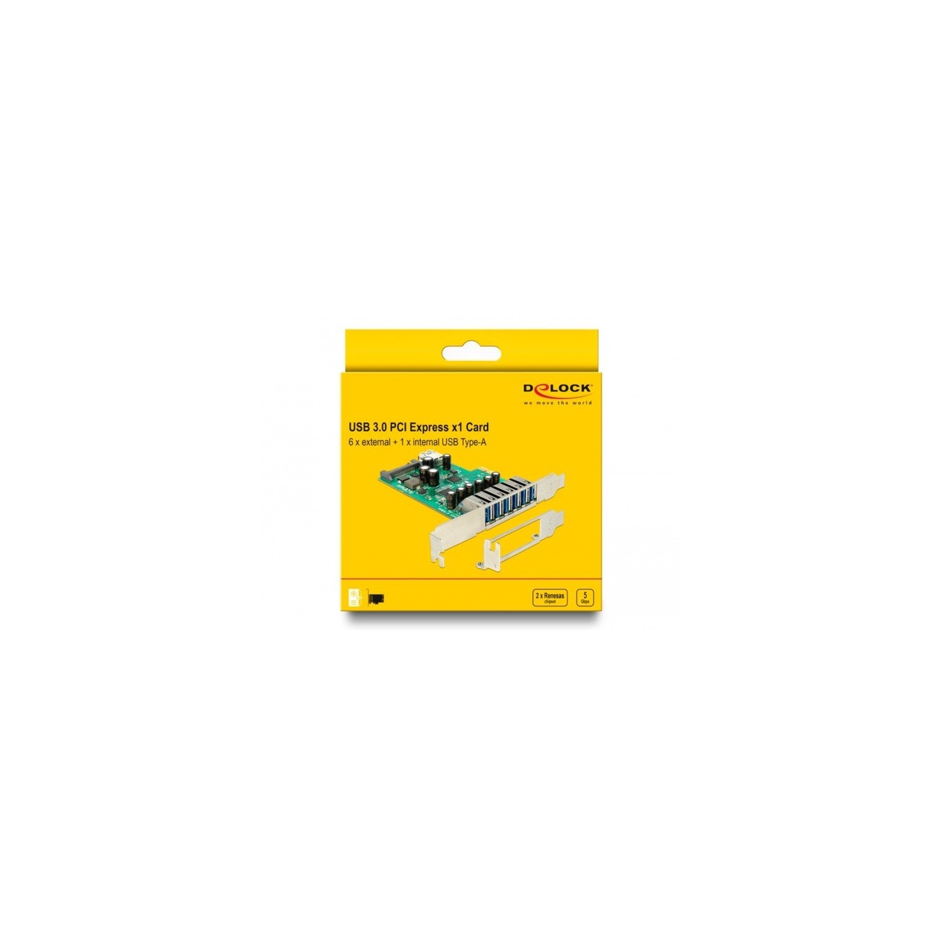 PCI Express x1 card - for 6 x external + 1 x internal USB 5, USB controller — Buy in Cyprus with Fast Delivery