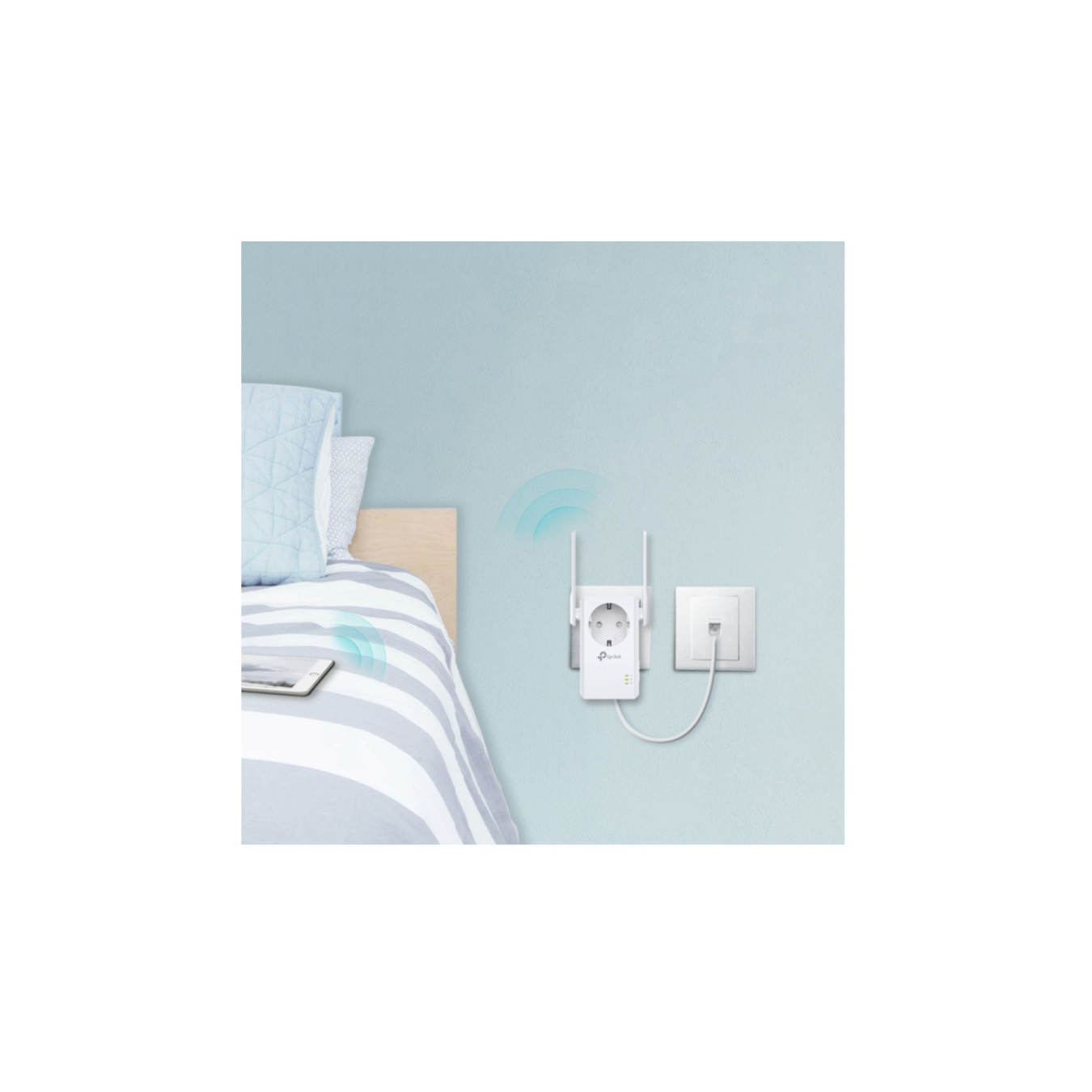 TP-Link TL-WA860RE - Wall-Plug Wi-Fi Range Extender - 300Mbps N, White, Pass-Through Socket — Buy in Cyprus with Fast Delivery