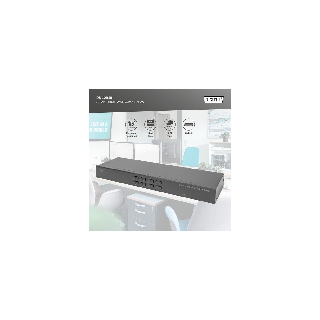 KVM Switch HDMI 8 Port - KVM-Switch — Buy in Cyprus with Fast Delivery