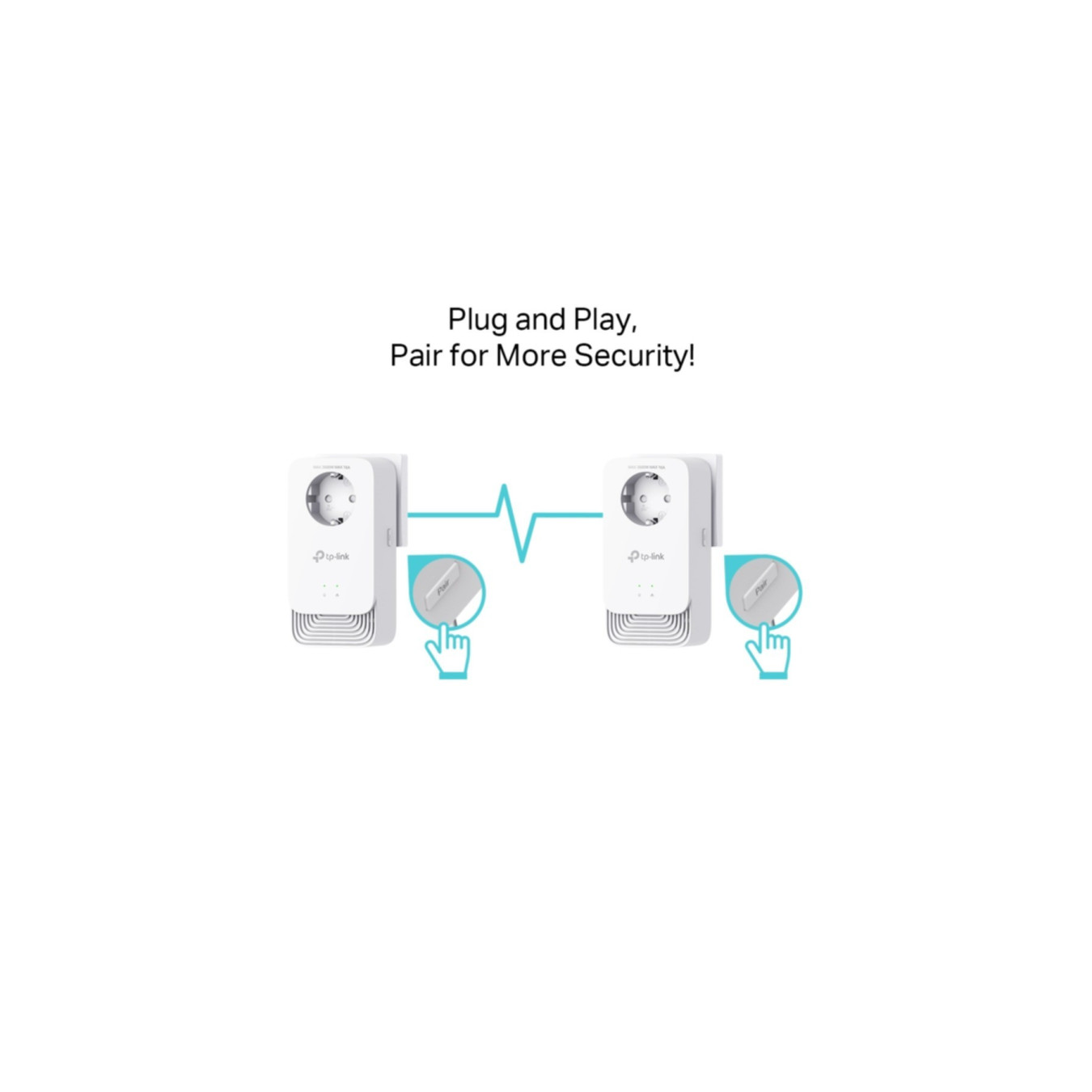 TP-Link Powerline Adapter Kit - PG2400P KIT - 2x Gigabit Ethernet, Passthrough Socket, G.hn, White