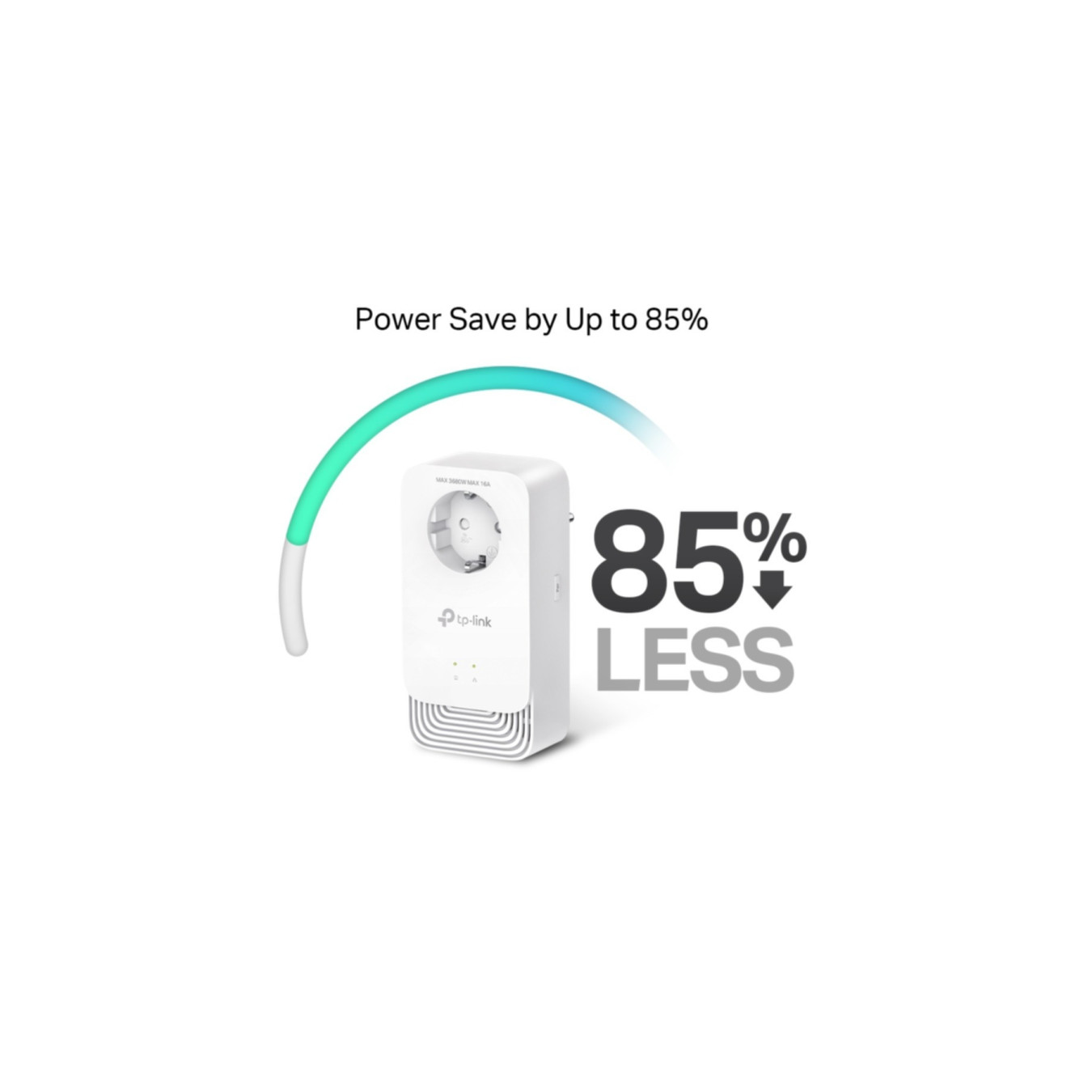 TP-Link Powerline Adapter Kit - PG2400P KIT - 2x Gigabit Ethernet, Passthrough Socket, G.hn, White