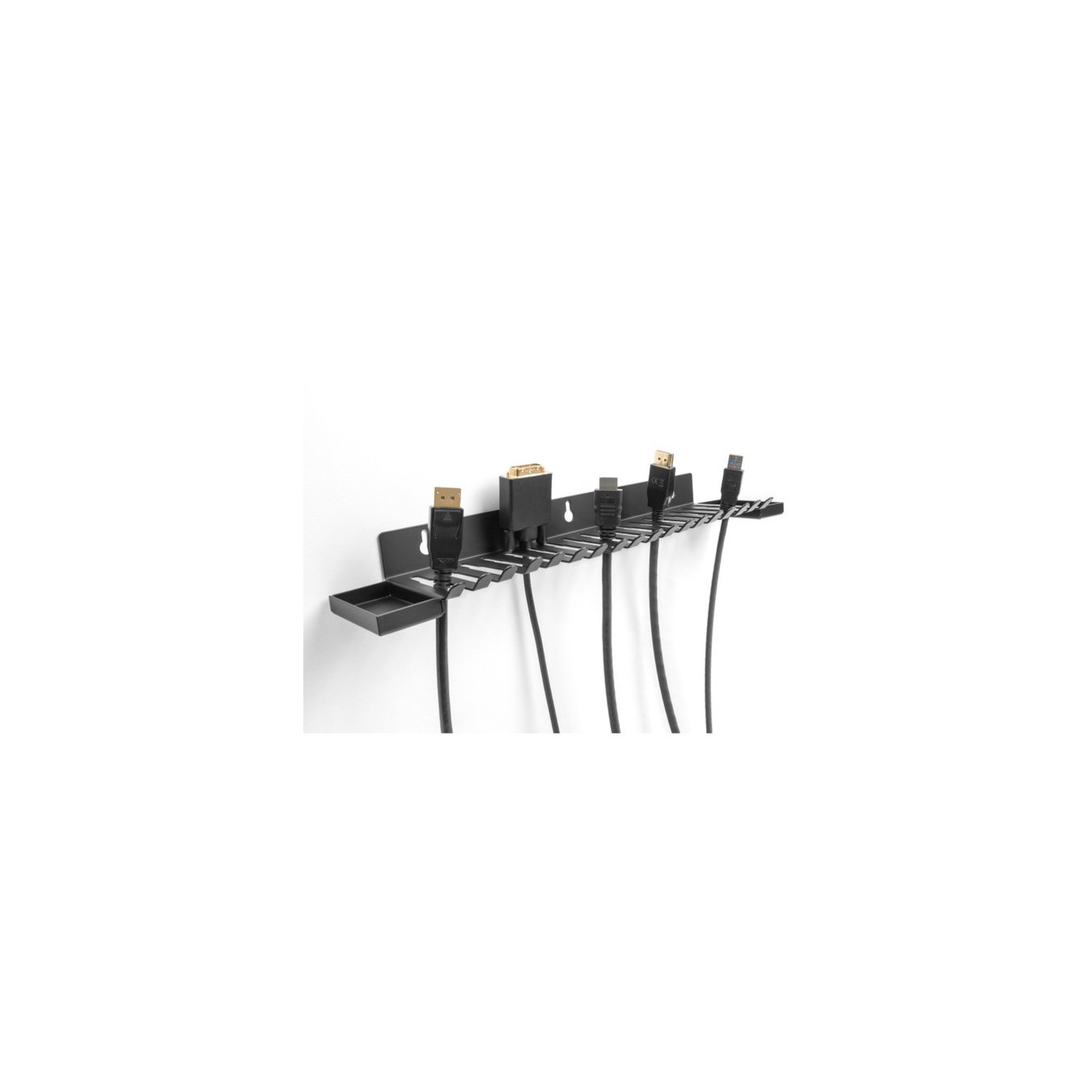 Wall Mounting Cable Holder - with 2 Storage Compartments — Buy in Cyprus with Fast Delivery