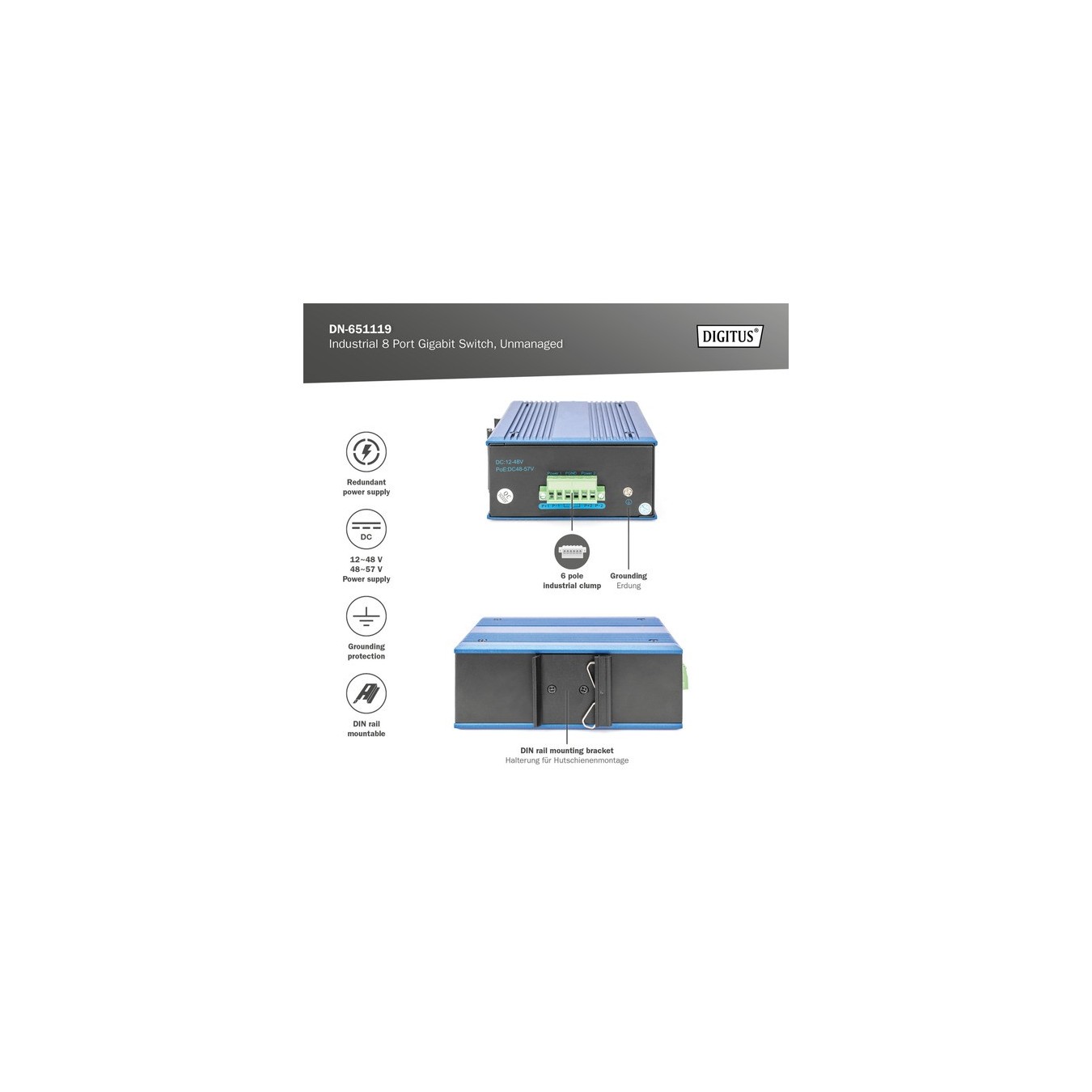 8 Port Gigabit Ethernet, Switch - Gigabit Ethernet — Buy in Cyprus with Fast Delivery