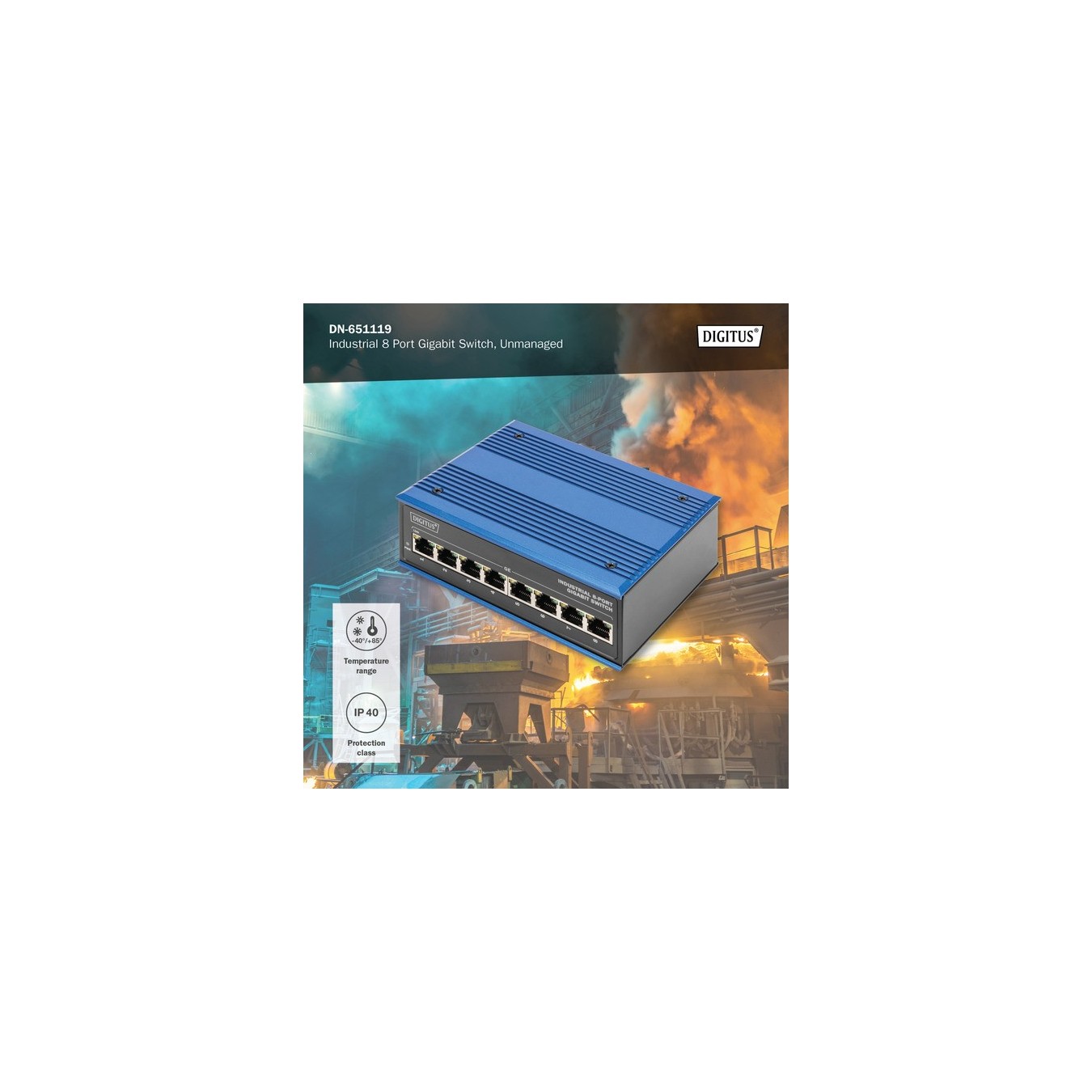 8 Port Gigabit Ethernet, Switch - Gigabit Ethernet — Buy in Cyprus with Fast Delivery