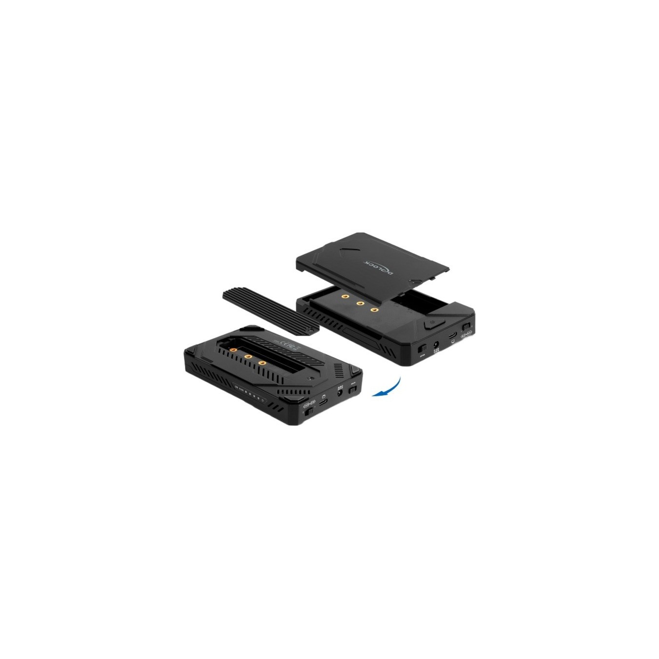 USB Type-C enclosure for 1 x M.2 NVMe SSD + 1 x 2.5'' SATA SSD HDD - drive enclosure — Buy in Cyprus with Fast Delivery