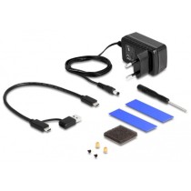 USB Type-C enclosure for 1 x M.2 NVMe SSD + 1 x 2.5'' SATA SSD HDD - drive enclosure — Buy in Cyprus with Fast Delivery