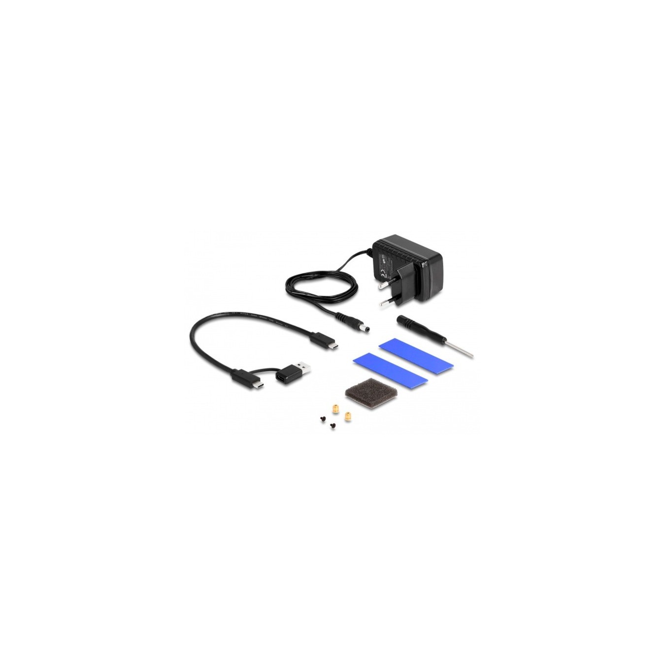 USB Type-C enclosure for 1 x M.2 NVMe SSD + 1 x 2.5'' SATA SSD HDD - drive enclosure — Buy in Cyprus with Fast Delivery