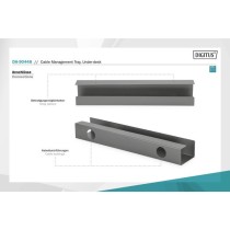 Cable management channel - under table, cable routing — Buy in Cyprus with Fast Delivery