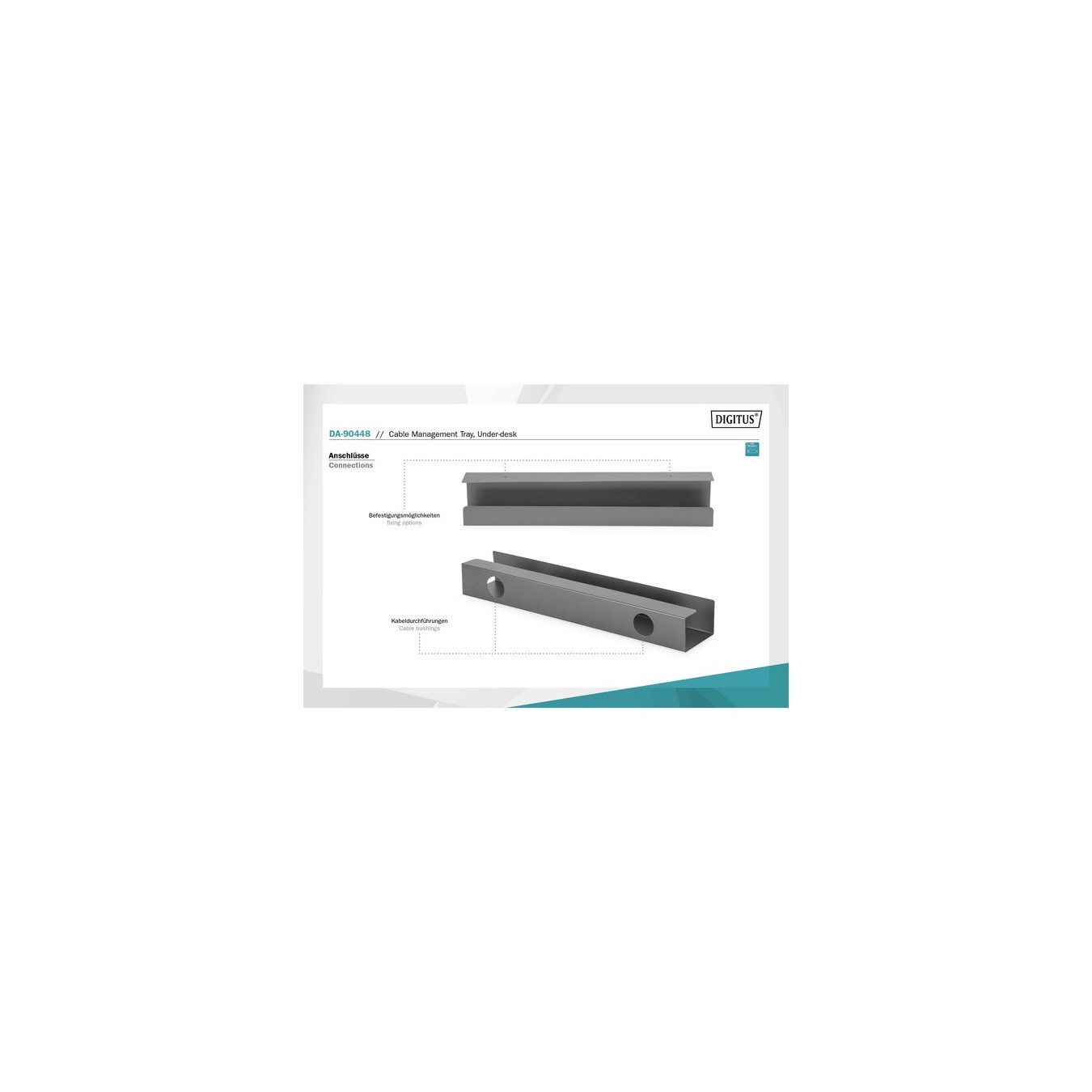 Cable management channel - under table, cable routing — Buy in Cyprus with Fast Delivery
