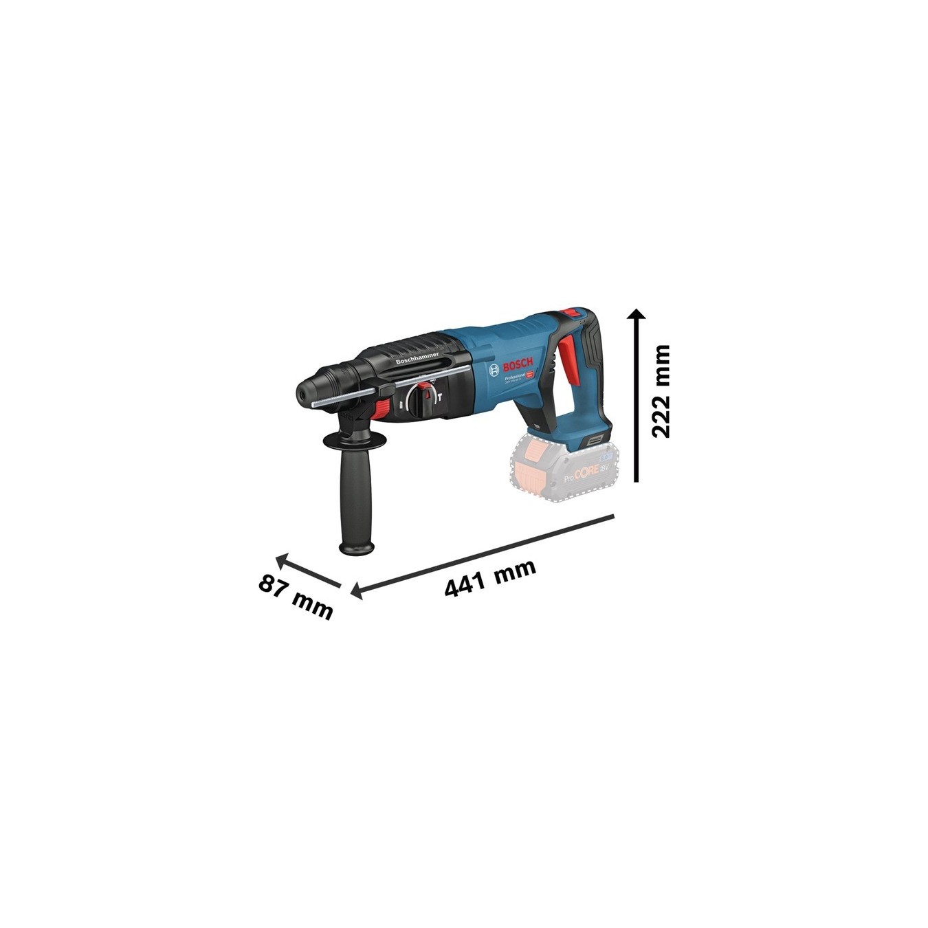 Cordless hammer drill - GBH 18V-26 D - Professional solo, 18 volts — Buy in Cyprus with Fast Delivery