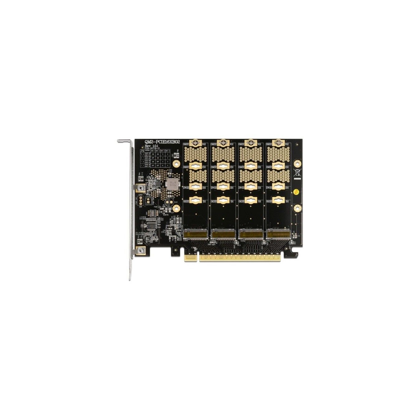 PCIe 16x Card to 4x Internal NVMe M.2, Controller — Buy in Cyprus with Fast Delivery