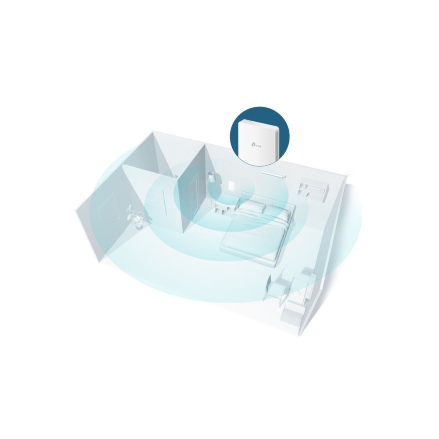 TP-Link EAP235-Wall - Dual-Band Wi-Fi 5 Wall-Plate AP - MU-MIMO, PoE, Slim White — Buy in Cyprus with Fast Delivery