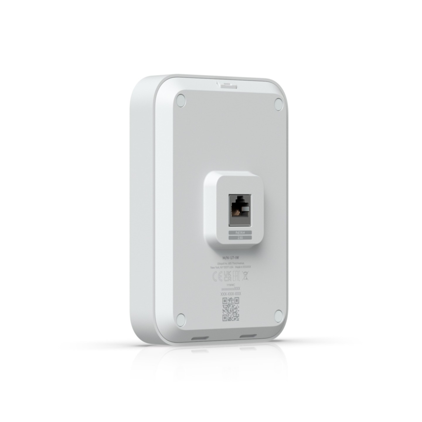 Ubiquiti UniFi U7-IW - In-Wall Wi-Fi 7 Access Point - White, 4 Spatial Streams, Integrated 2.5GbE PoE Switch