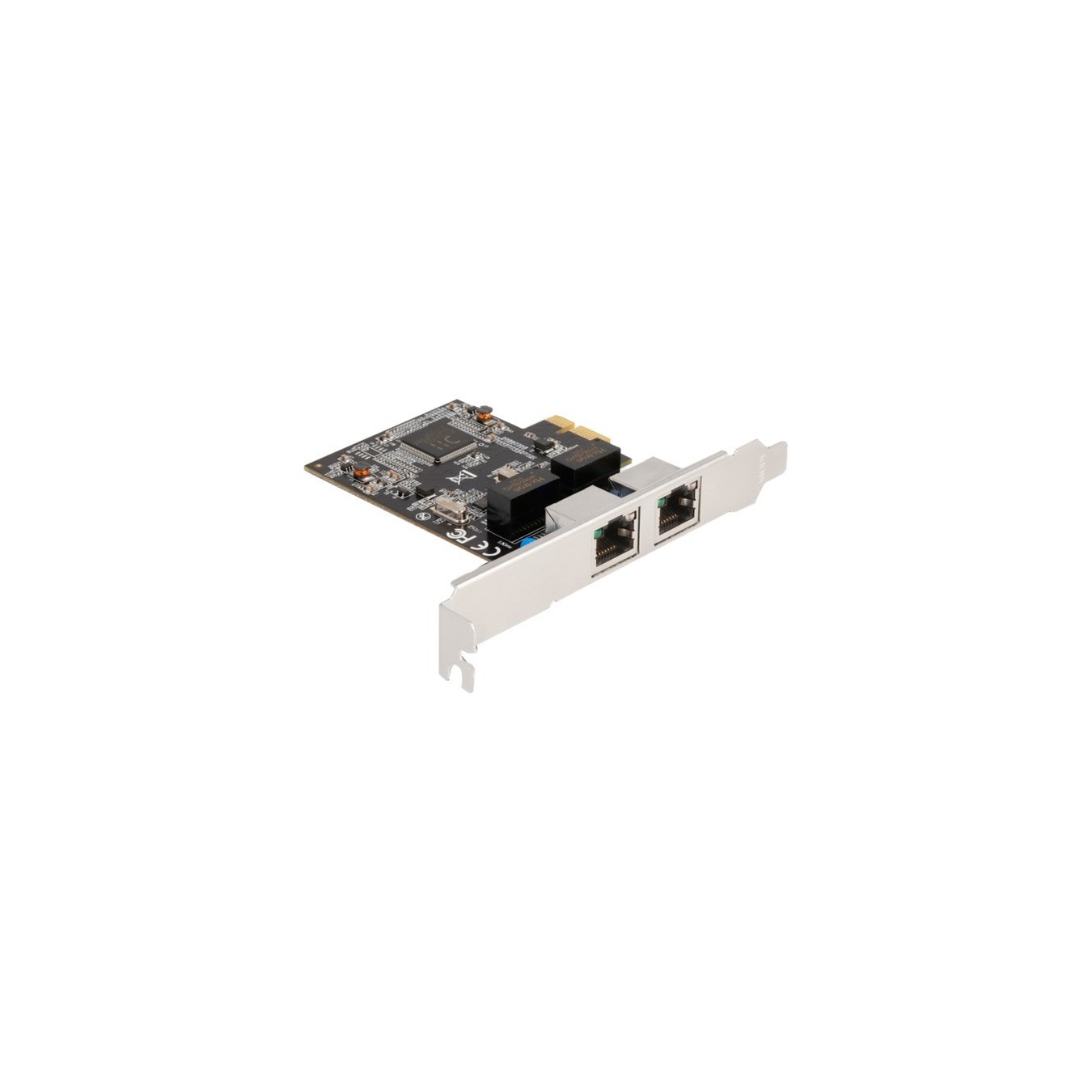 PCIe x1 to 2x RJ45 Gbit LAN-Adapter — Buy in Cyprus with Fast Delivery