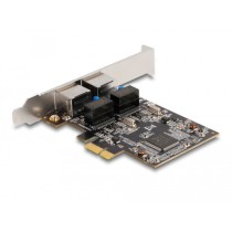 PCIe x1 to 2x RJ45 Gbit LAN-Adapter — Buy in Cyprus with Fast Delivery