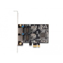 PCIe x1 to 2x RJ45 Gbit LAN-Adapter — Buy in Cyprus with Fast Delivery