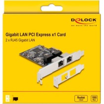 PCIe x1 to 2x RJ45 Gbit LAN-Adapter — Buy in Cyprus with Fast Delivery