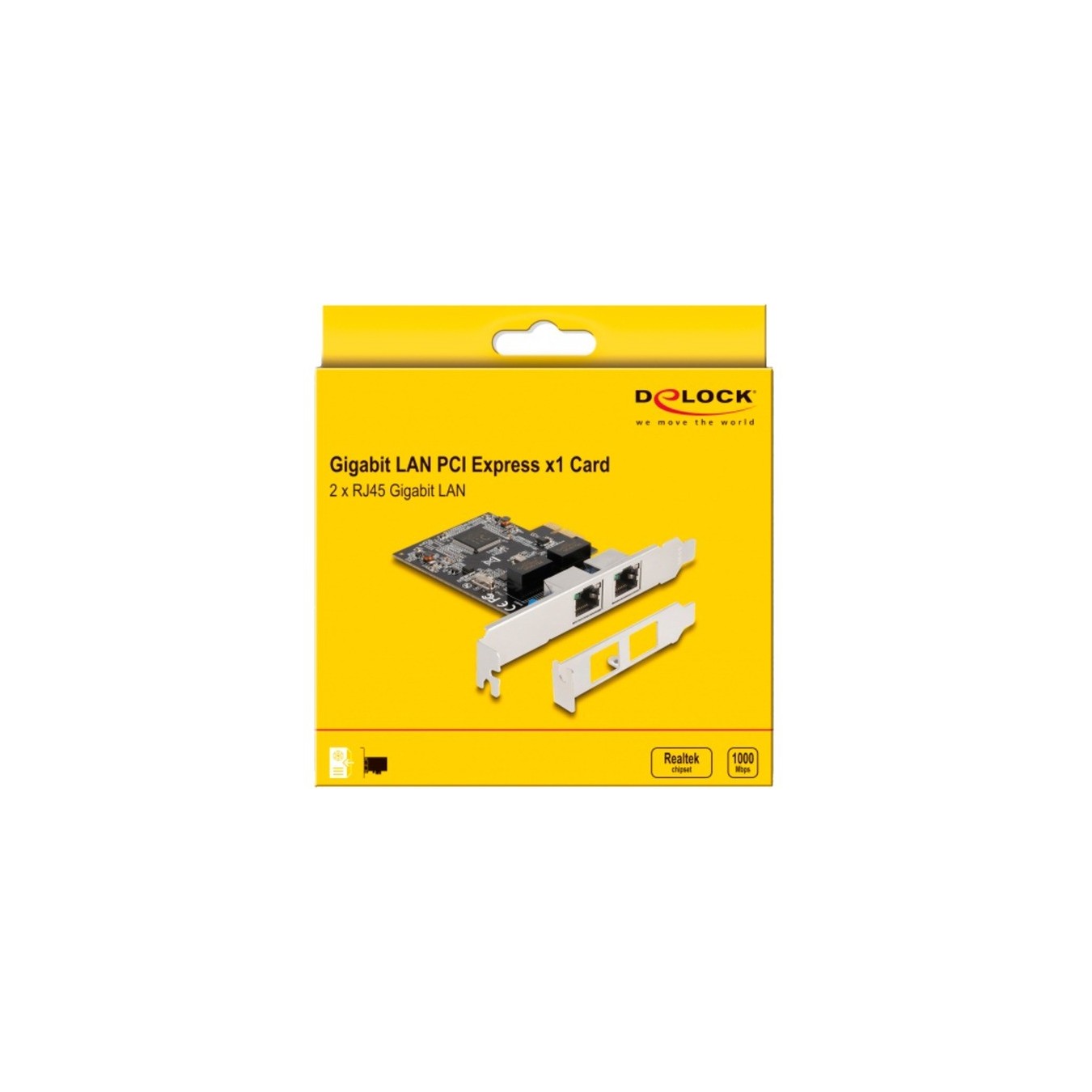 PCIe x1 to 2x RJ45 Gbit LAN-Adapter — Buy in Cyprus with Fast Delivery
