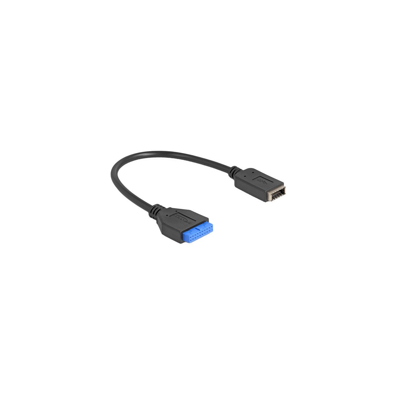 19 pin USB header socket to USB Type-E Key A socket, adapter - 19 pin USB header to USB Type-E Key A socket