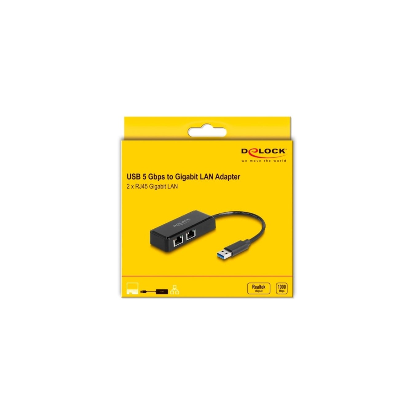 USB Type-A Adapter to 2 x Gigabit LAN, LAN Adapter — Buy in Cyprus with Fast Delivery