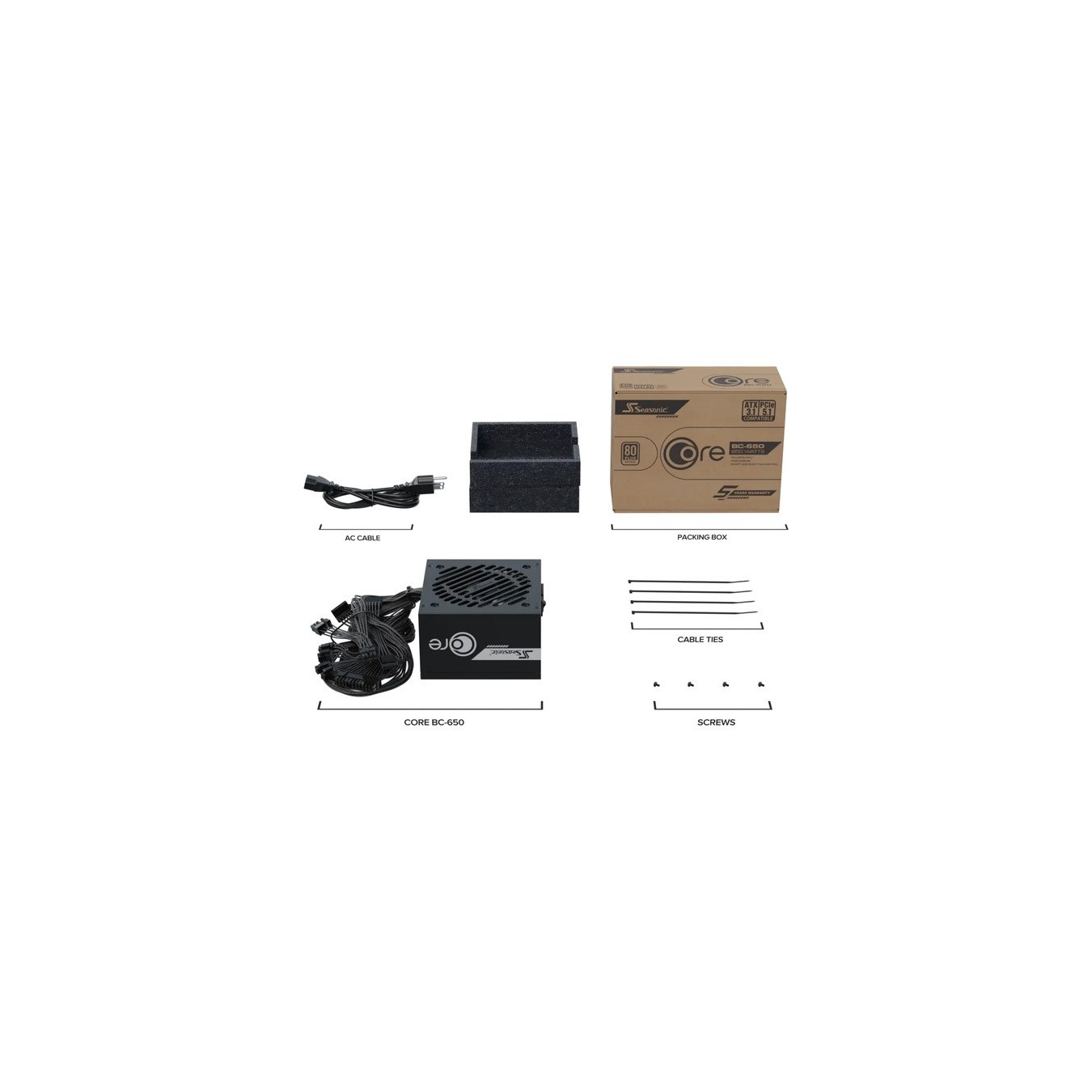 CORE PC power supply - BC-650 - ATX3.1 — Buy in Cyprus with Fast Delivery