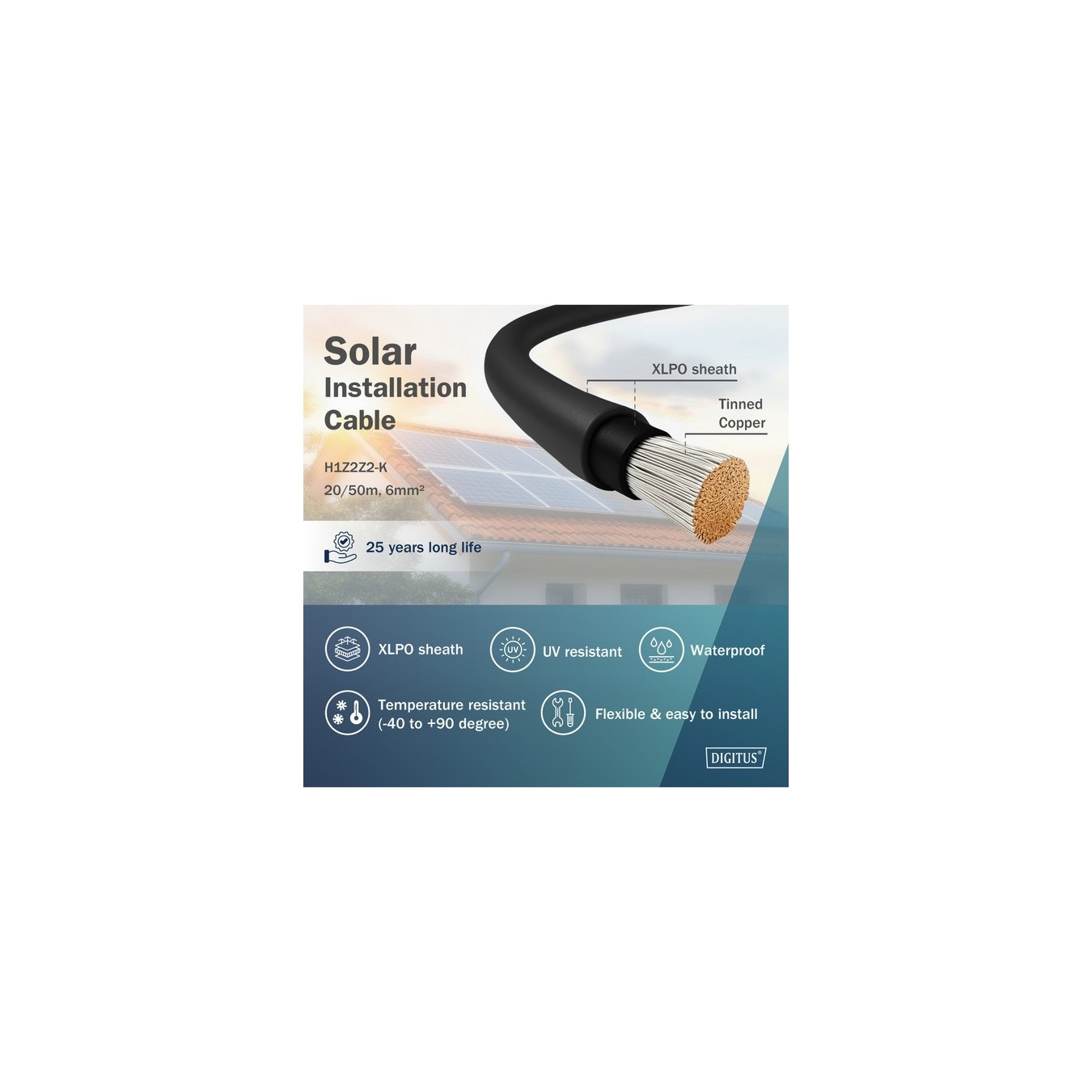 Solar Cable Installation - Ø 6mm2 PV 1,500 Volt — Buy in Cyprus with Fast Delivery