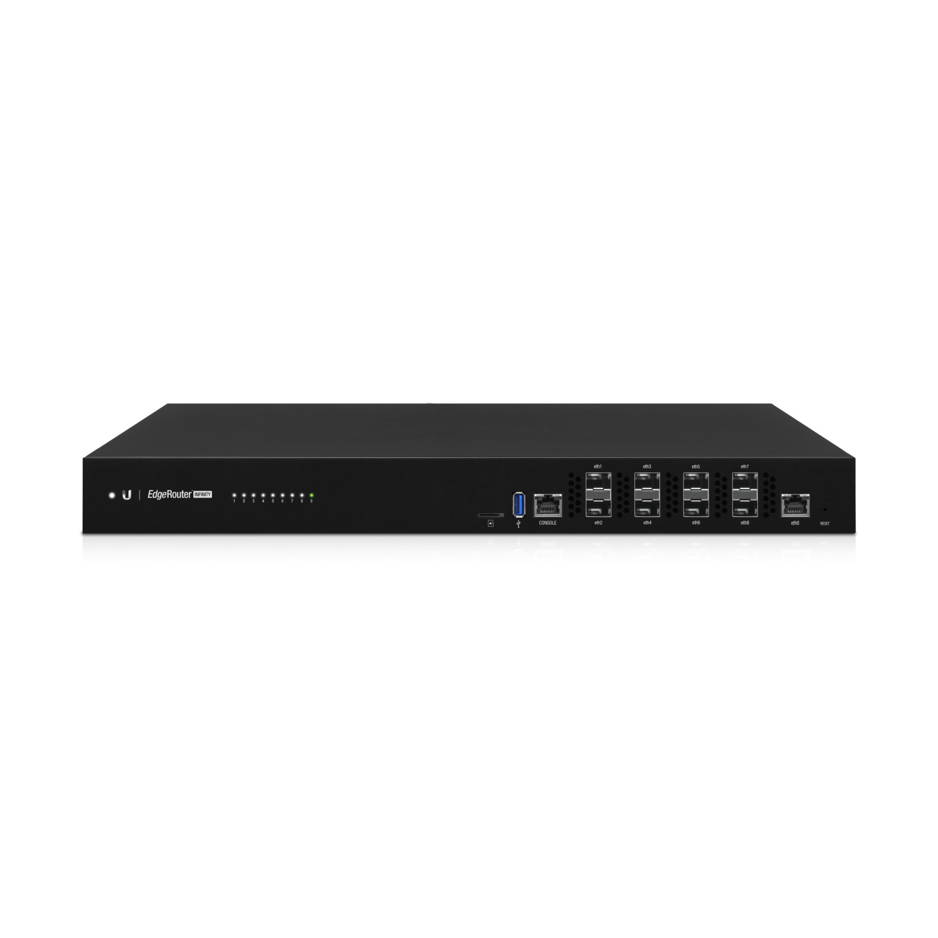 Ubiquiti EdgeRouter ER-8-XG - 1U Rackmount - 8x SFP+ 10Gb, 16GB DDR4, 1.8GHz CPU, 4GB Flash, Black