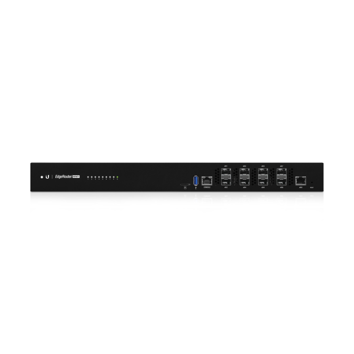 Ubiquiti EdgeRouter ER-8-XG - 1U Rackmount - 8x SFP+ 10Gb, 16GB DDR4, 1.8GHz CPU, 4GB Flash, Black