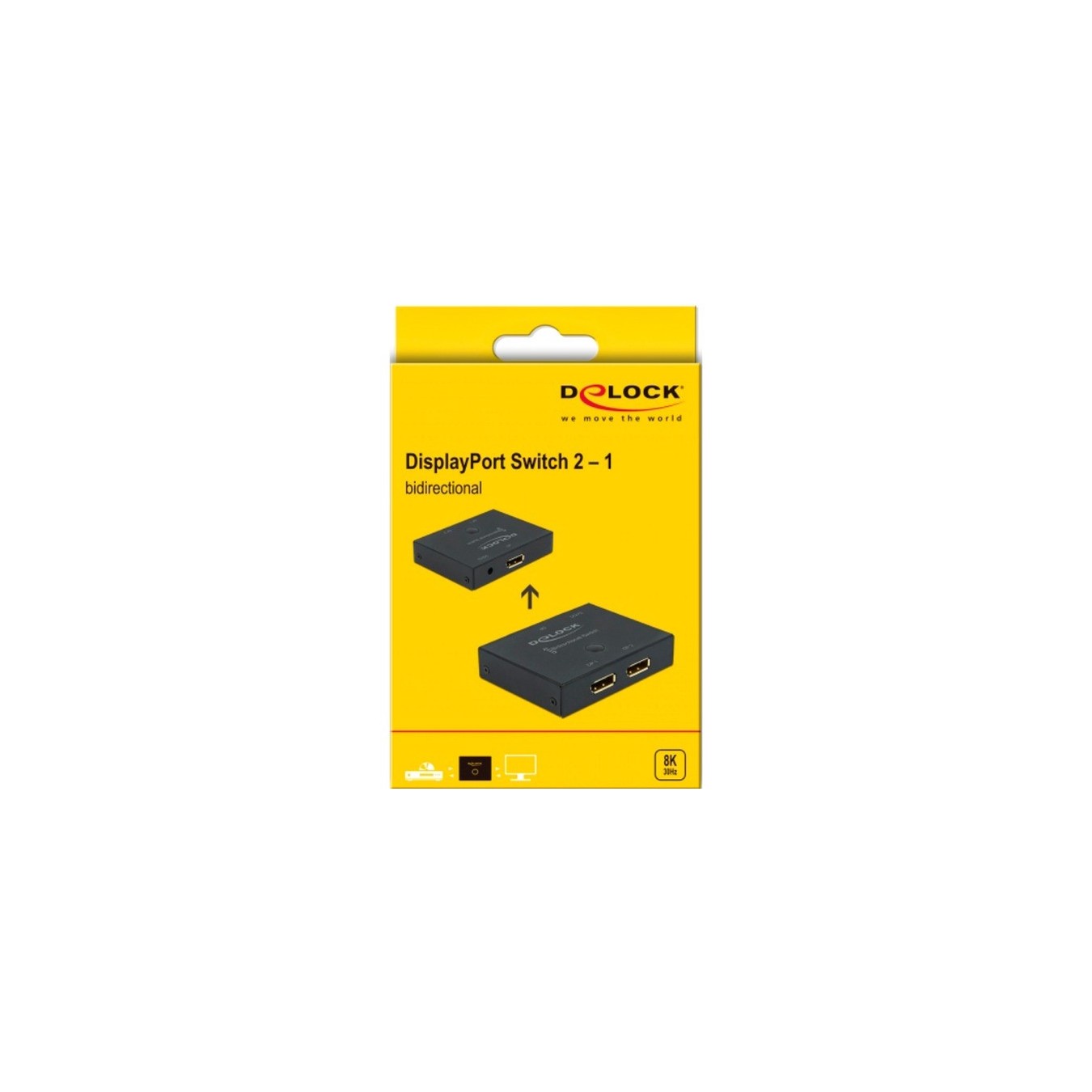 DisplayPort Switch - 2 - 1 bidirectional 8K 30Hz — Buy in Cyprus with Fast Delivery